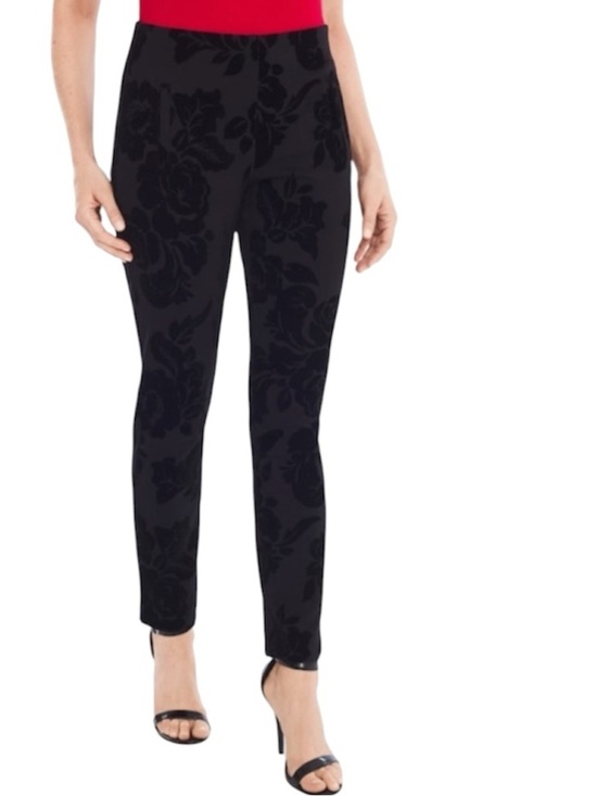 Chico's Pants - Chico's | The Ultimate Fit Juliet Floral Burnout Ankle Pants Size 10 NWT